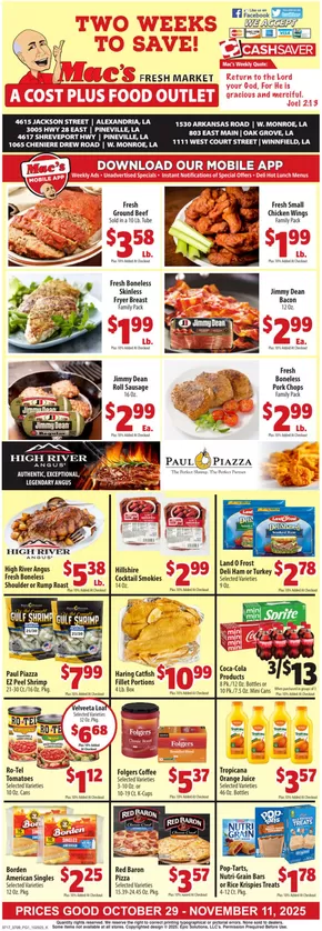 Mac's Market catalogue | Top offers for all bargain hunters | 2025-10-29T00:00:00.000Z - 2025-11-12T00:00:00.000Z