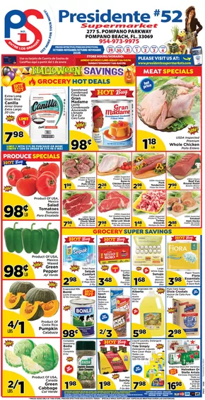 Presidente catalogue in Fort Lauderdale FL | Top deals for all customers | 2025-10-30T00:00:00.000Z - 2025-11-13T00:00:00.000Z