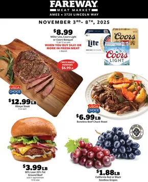 Fareway catalogue in Dickinson ND | Current deals and offers | 2025-11-03T00:00:00.000Z - 2025-11-08T00:00:00.000Z