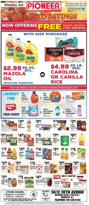 Pioneer Supermarkets catalogue in Westminster CA | Top offers for all bargain hunters | 2025-11-02T00:00:00.000Z - 2025-11-08T00:00:00.000Z