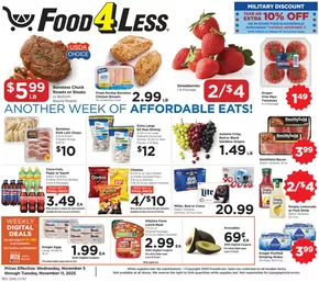 Food 4 Less catalogue | Save now with our deals | 2025-11-05T00:00:00.000Z - 2025-11-11T00:00:00.000Z