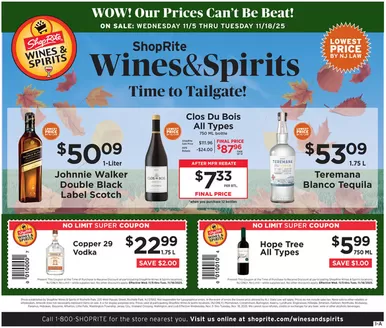 ShopRite catalogue | ShopRite Wine & Spirits | 2025-11-05T00:00:00.000Z - 2025-11-18T00:00:00.000Z