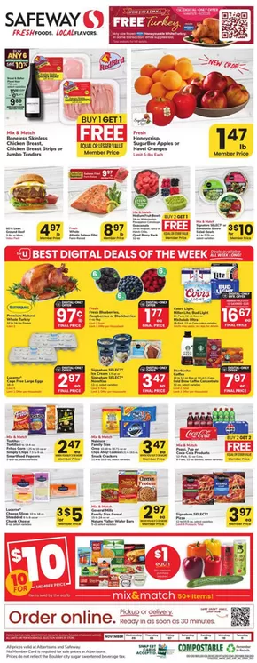 Safeway catalogue in Middleboro MA | Weekly Ad - Safeway - Denver | 2025-11-05T00:00:00.000Z - 2025-11-11T00:00:00.000Z