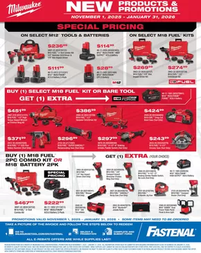 Fastenal catalogue in Leland NC | Fastenal Milwaukee Q4 Promo | 2025-11-01T00:00:00.000Z - 2026-01-31T00:00:00.000Z