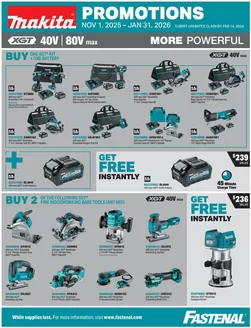 Fastenal catalogue in Castleton IN | Fastenal Makita Q4 Promo | 2025-11-01T00:00:00.000Z - 2026-01-31T00:00:00.000Z