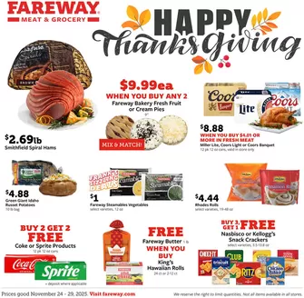 Fareway catalogue in Lewiston NY | Discounts and promotions | 2025-11-24T00:00:00.000Z - 2025-11-29T00:00:00.000Z
