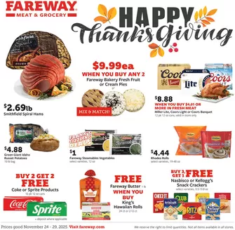 Fareway catalogue in Lewiston NY | Wide range of offers | 2025-11-24T00:00:00.000Z - 2025-11-29T00:00:00.000Z