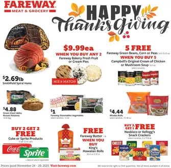 Fareway catalogue in Lewiston NY | Current special promotions | 2025-11-24T00:00:00.000Z - 2025-11-29T00:00:00.000Z
