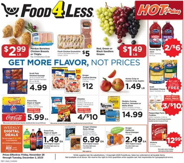 Food 4 Less catalogue | Our best bargains | 2025-11-28T00:00:00.000Z - 2025-12-02T00:00:00.000Z