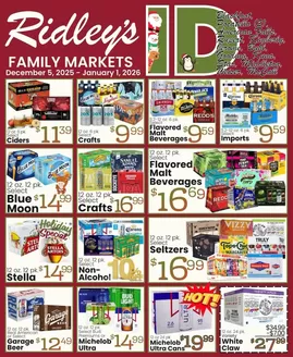 Ridley's Family Markets catalogue | Great discounts on selected products | 2025-12-05T00:00:00.000Z - 2026-01-01T00:00:00.000Z
