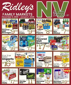 Ridley's Family Markets catalogue | Exclusive deals and bargains | 2025-12-05T00:00:00.000Z - 2026-01-01T00:00:00.000Z