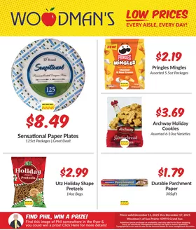 Woodman's catalogue in Bloomingdale IL | Great offer for bargain hunters | 2025-12-11T00:00:00.000Z - 2025-12-17T00:00:00.000Z