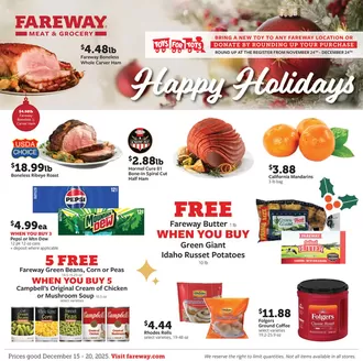 Fareway catalogue in Adrian MI | Current special promotions | 2025-12-15T00:00:00.000Z - 2025-12-20T00:00:00.000Z