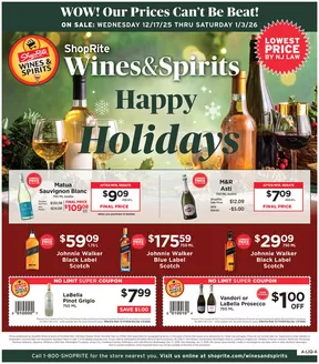 ShopRite catalogue in Forrest City AR | ShopRite Wine & Spirits - 12/17 | 2025-12-17T00:00:00.000Z - 2026-01-03T00:00:00.000Z