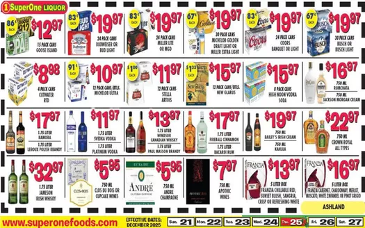 Super One Foods catalogue in Taunton MA | Liquor Ad Savings | 2025-12-12T00:00:00.000Z - 2025-12-27T00:00:00.000Z