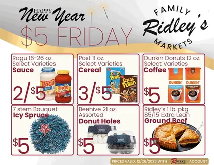 Ridley's Family Markets catalogue in Neptune Beach FL | Ridley's Family Markets weekly ad | 2025-12-26T00:00:00.000Z - 2025-12-29T00:00:00.000Z