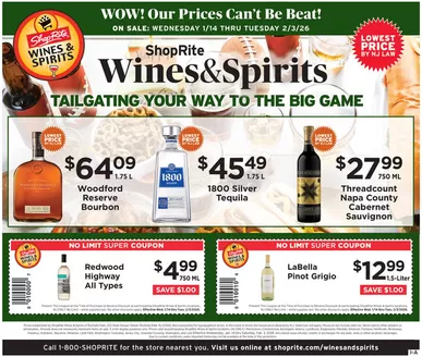 ShopRite catalogue in Sevierville TN | ShopRite Wine & Spirits - 1/14 | 2026-01-14T00:00:00.000Z - 2026-02-03T00:00:00.000Z