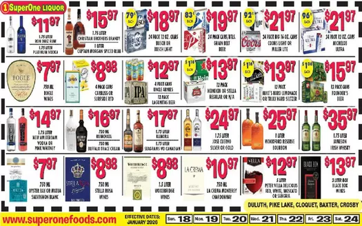Super One Foods catalogue in Hazel Dell North WA | Liquor Ad Savings | 2026-01-01T00:00:00.000Z - 2026-01-24T00:00:00.000Z