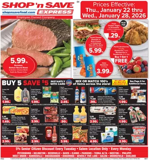 Shop 'n Save catalogue in Greensburg PA | Current special promotions | 2026-01-22T00:00:00.000Z - 2026-01-28T00:00:00.000Z