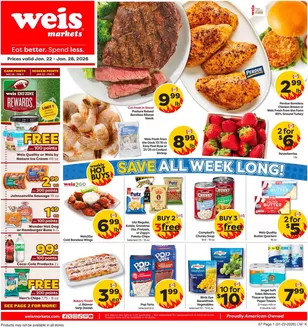 Weis Markets catalogue in Culpeper VA | Great offer for all customers | 2026-01-22T00:00:00.000Z - 2026-01-28T00:00:00.000Z