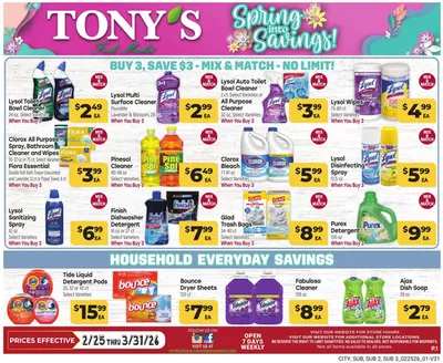 Tony's Fresh Market catalogue in Joliet IL | Weekly Ad | 2026-02-25T00:00:00.000Z - 2026-03-31T00:00:00.000Z