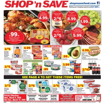 Shop 'n Save catalogue in Greensburg PA | Offers for bargain hunters | 2026-03-08T00:00:00.000Z - 2026-03-14T00:00:00.000Z