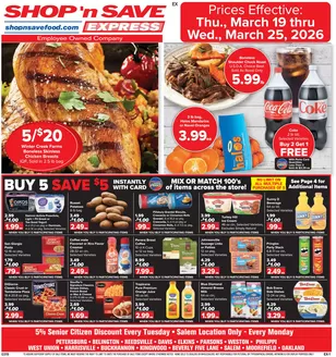 Shop 'n Save catalogue in Nunda NY | Exclusive deals and bargains | 2026-03-19T00:00:00.000Z - 2026-03-25T00:00:00.000Z