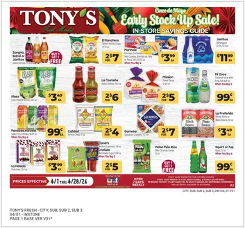 Tony's Fresh Market catalogue in Chicago IL | Weekly Ad | 2026-04-01T00:00:00.000Z - 2026-04-28T00:00:00.000Z