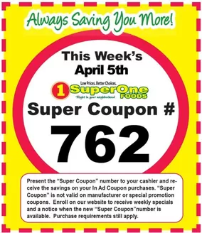 Super One Foods catalogue | Weekly Super Coupon Number | 2026-04-04T00:00:00.000Z - 2026-04-11T00:00:00.000Z