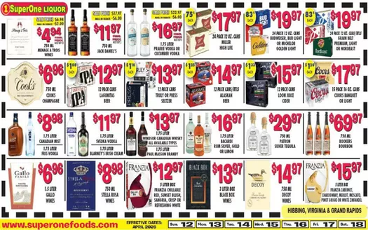 Super One Foods catalogue in Grand Rapids MN | Liquor Ad Savings | 2026-04-04T00:00:00.000Z - 2026-04-18T00:00:00.000Z