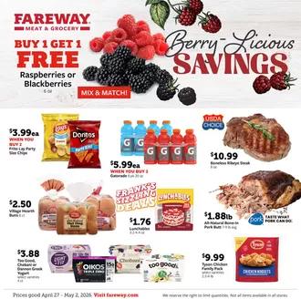 Fareway catalogue | Exclusive bargains | 2026-04-27T00:00:00.000Z - 2026-05-02T00:00:00.000Z