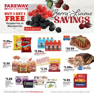 Fareway catalogue | Exclusive deals for our customers | 2026-04-27T00:00:00.000Z - 2026-05-02T00:00:00.000Z