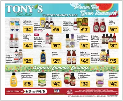 Tony's Fresh Market catalogue in Oak Lawn IL | Weekly Ad | 2026-04-29T00:00:00.000Z - 2026-06-02T00:00:00.000Z