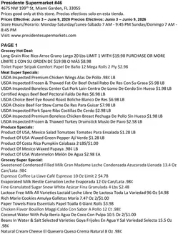 Presidente catalogue in Fort Lauderdale FL | Top deals for all customers | 2026-06-03T00:00:00.000Z - 2026-06-09T00:00:00.000Z