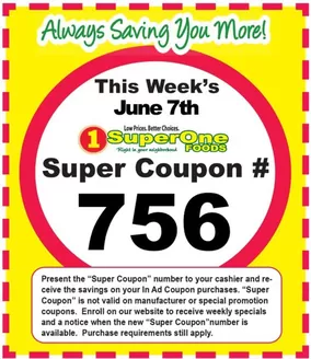 Super One Foods catalogue | Weekly Super Coupon Number | 2026-06-06T00:00:00.000Z - 2026-06-13T00:00:00.000Z