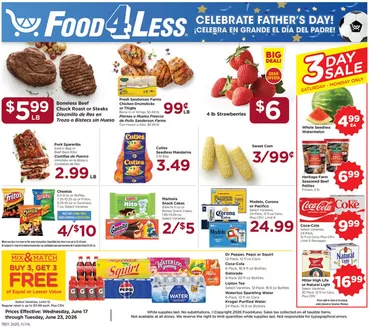 Food 4 Less catalogue | Attractive special offers for everyone | 2026-06-17T00:00:00.000Z - 2026-06-23T00:00:00.000Z