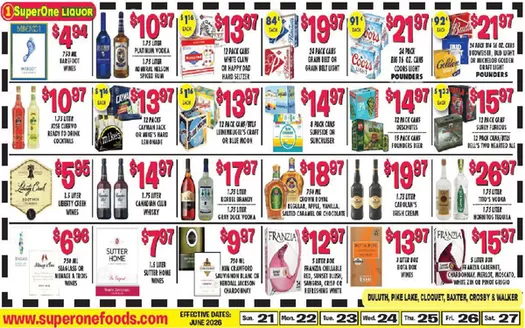 Super One Foods catalogue | Liquor Ad Savings | 2026-06-06T00:00:00.000Z - 2026-06-27T00:00:00.000Z
