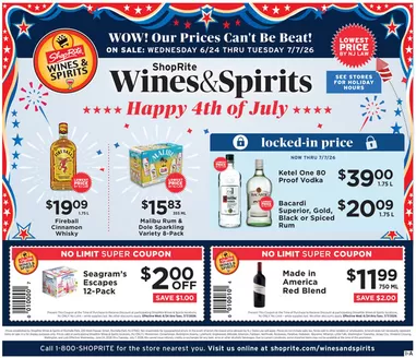 ShopRite catalogue | ShopRite Wine & Spirits - 6/24 | 2026-06-24T00:00:00.000Z - 2026-07-07T00:00:00.000Z