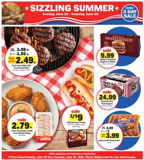 Meijer catalogue | 3 Day Sale | 2026-06-28T00:00:00.000Z - 2026-06-30T00:00:00.000Z