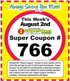 Super One Foods catalogue | Weekly Super Coupon Number | 2026-08-08T00:00:00.000Z - 2026-08-08T00:00:00.000Z