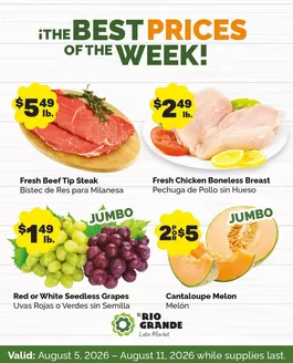El Rio Grande catalogue | El Rio Grande weekly ad | 2026-08-06T00:00:00.000Z - 2026-08-20T00:00:00.000Z