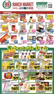 99 Ranch catalogue | 99 ranch Unbeatable Deals / Grocery | 2026-08-14T00:00:00.000Z - 2026-08-20T00:00:00.000Z