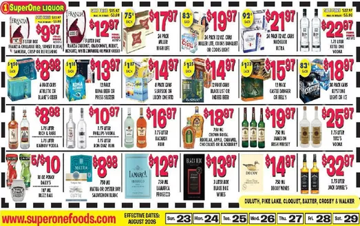 Super One Foods catalogue | Liquor Ad Savings | 2026-08-08T00:00:00.000Z - 2026-08-29T00:00:00.000Z