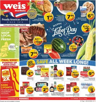 Weis Markets catalogue in La Plata MD | Top deals for all customers | 2026-09-03T00:00:00.000Z - 2026-09-09T00:00:00.000Z