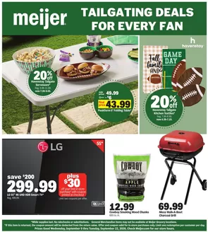 Meijer catalogue | tailgating daels for every fan | 2026-09-09T00:00:00.000Z - 2026-09-15T00:00:00.000Z
