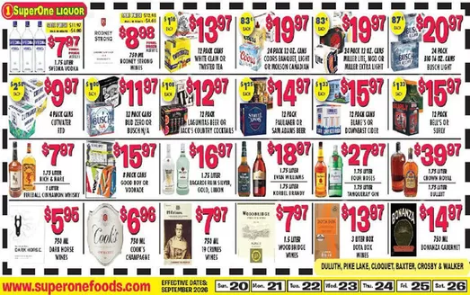 Super One Foods catalogue | Liquor Ad Savings | 2026-09-09T00:00:00.000Z - 2026-09-26T00:00:00.000Z