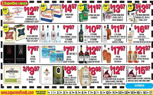 Super One Foods catalogue in Superior WI | Liquor Ad Savings | 2026-10-10T00:00:00.000Z - 2026-10-17T00:00:00.000Z