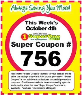 Super One Foods catalogue | Weekly Super Coupon Number | 2026-10-10T00:00:00.000Z - 2026-10-10T00:00:00.000Z
