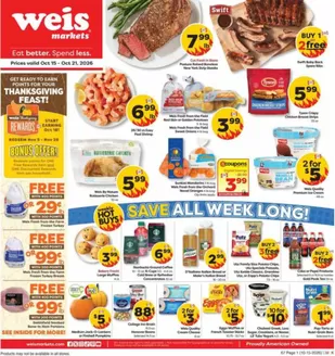 Weis Markets catalogue | Great discounts on selected products | 2026-10-15T00:00:00.000Z - 2026-10-21T00:00:00.000Z