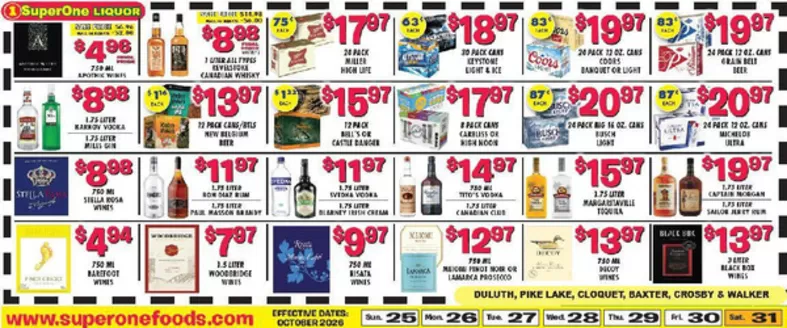 Super One Foods catalogue | Liquor Ad Savings | 2026-10-10T00:00:00.000Z - 2026-10-31T00:00:00.000Z
